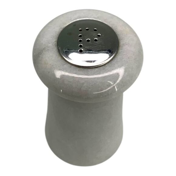 Vintage Good Wood Light Gray Marble Stone Pepper Shaker - Picture 3 of 4